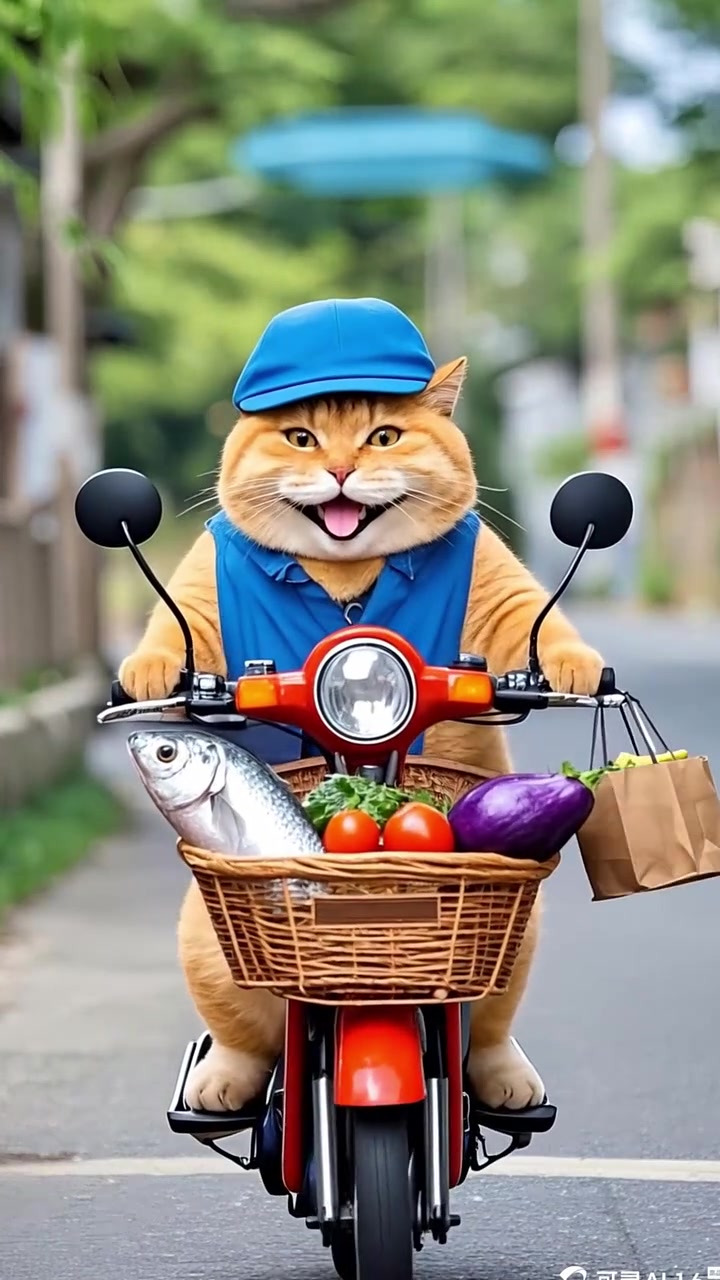 第197集｜胖橘猫抱着一条鱼向前奔跑 今日份的可爱小猫咪自拍 会笑的猫