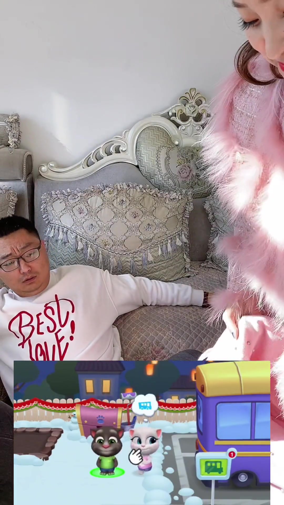 老婆看手机太入迷了!汤姆猫总动员