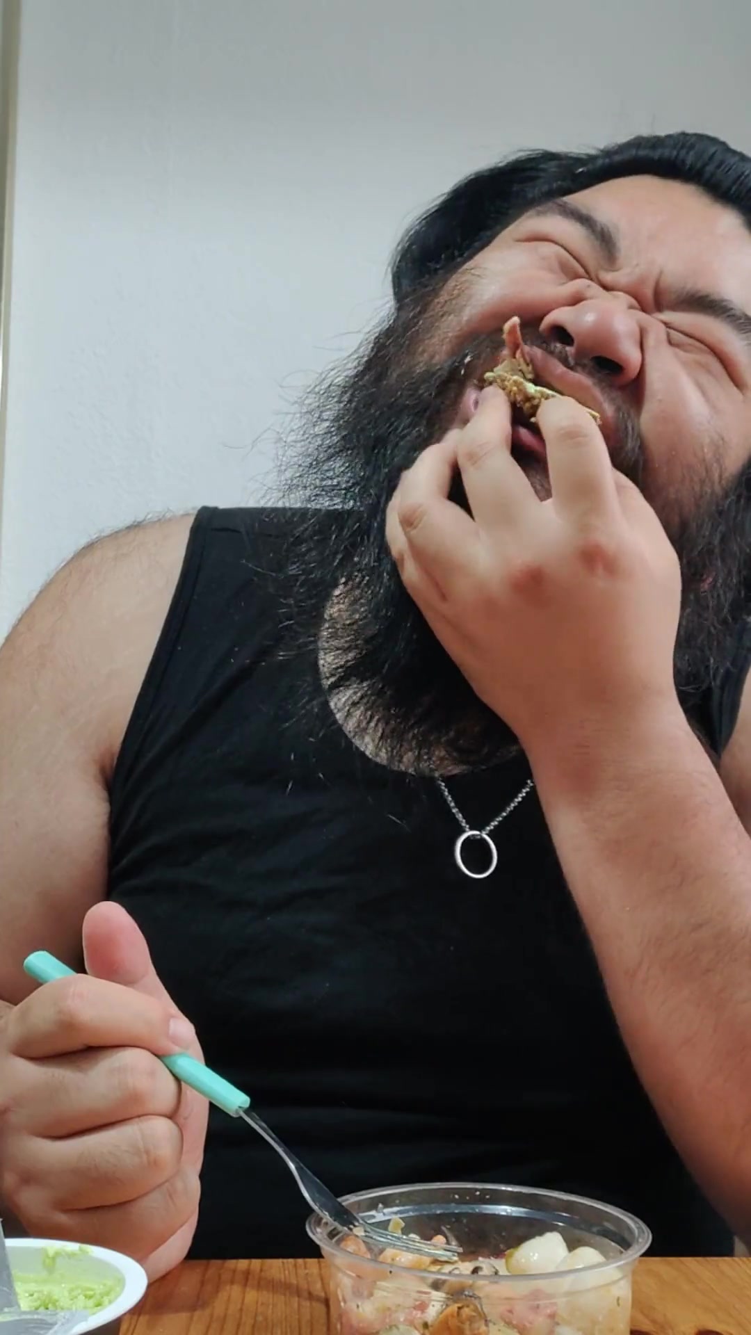 今儿配日式芥末奶酪吃海鲜沙拉