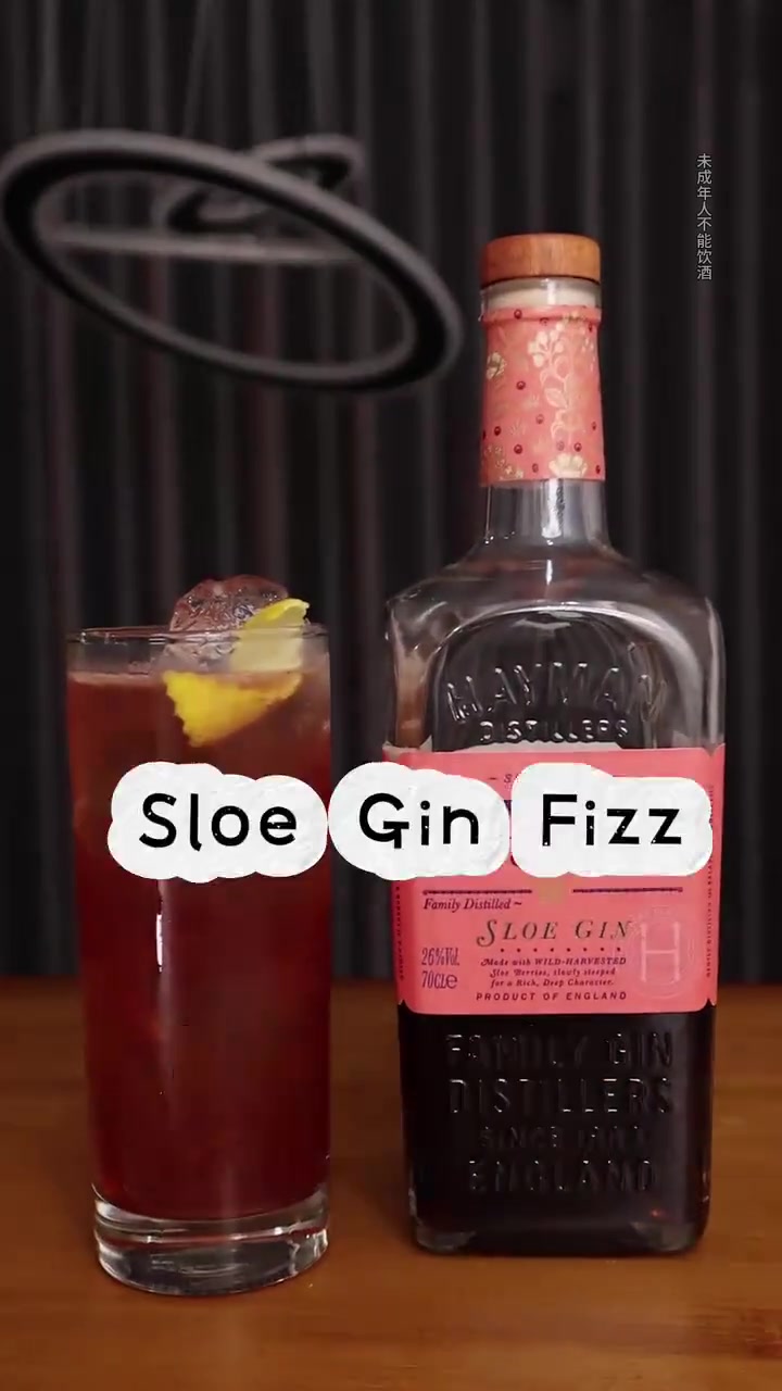 Sloe Gin Fizz｜黑刺莓金菲士｜来点儿酸梅汤