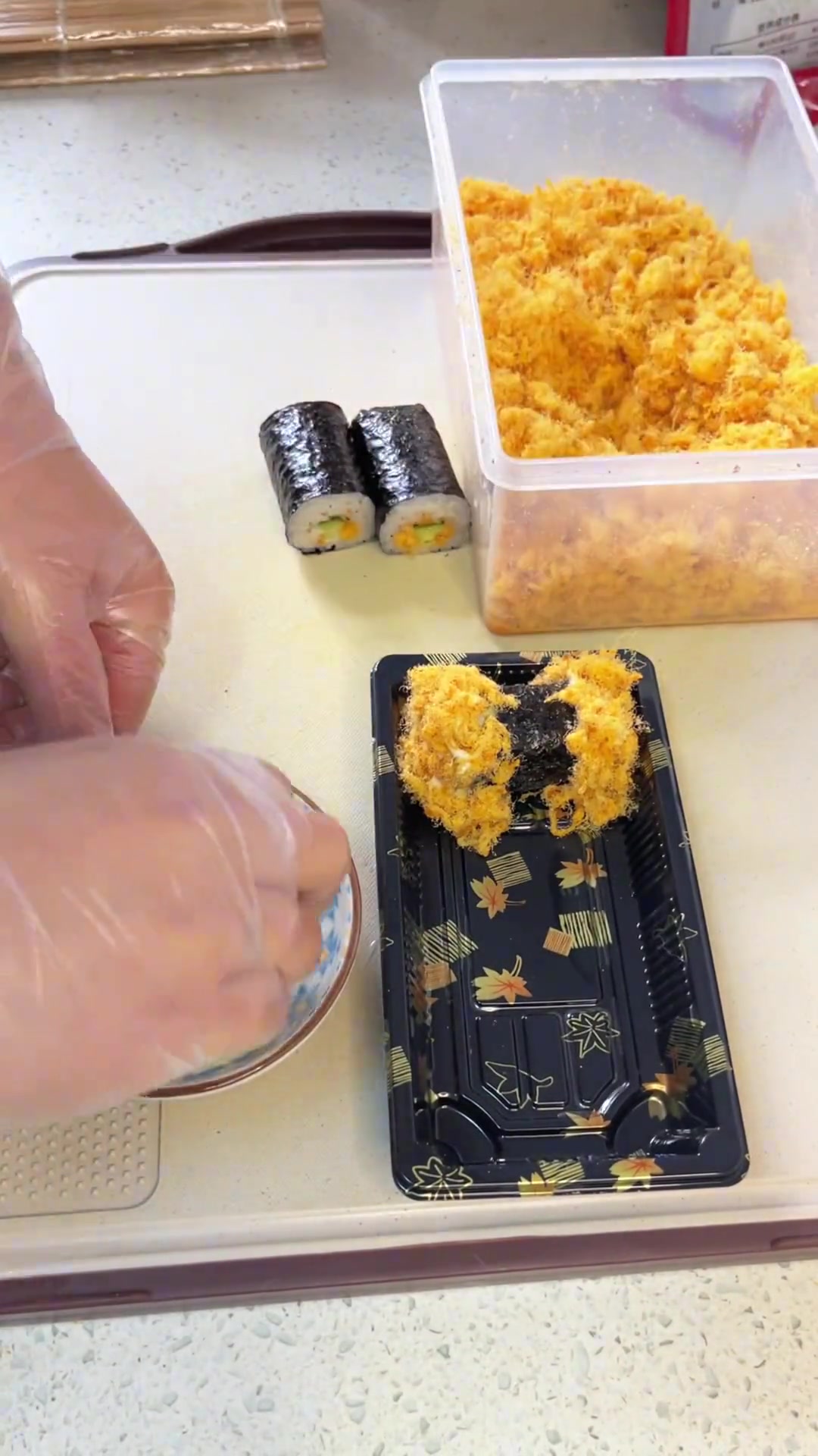 泰迪肉松小卷寿司教程,可爱好吃,快点赞收藏