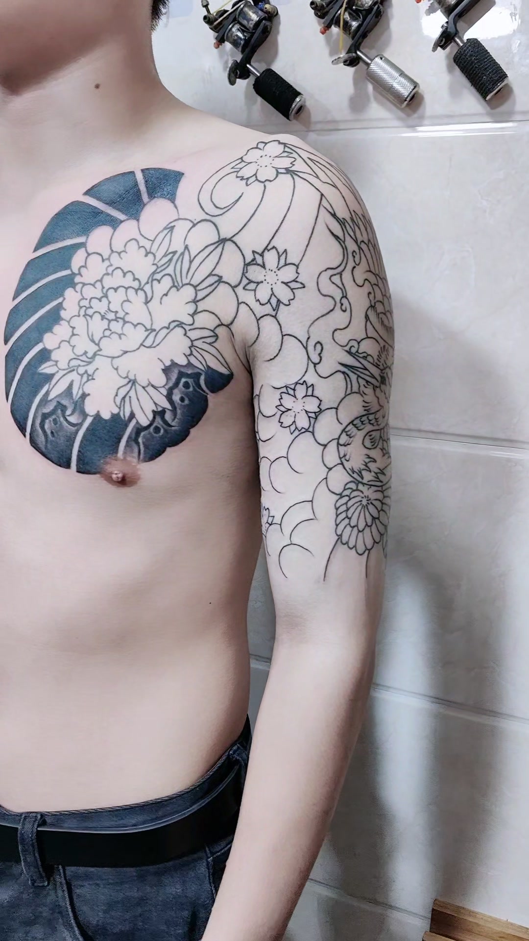 半甲纹身手稿#吴江纹身#吴江酷炫纹身。