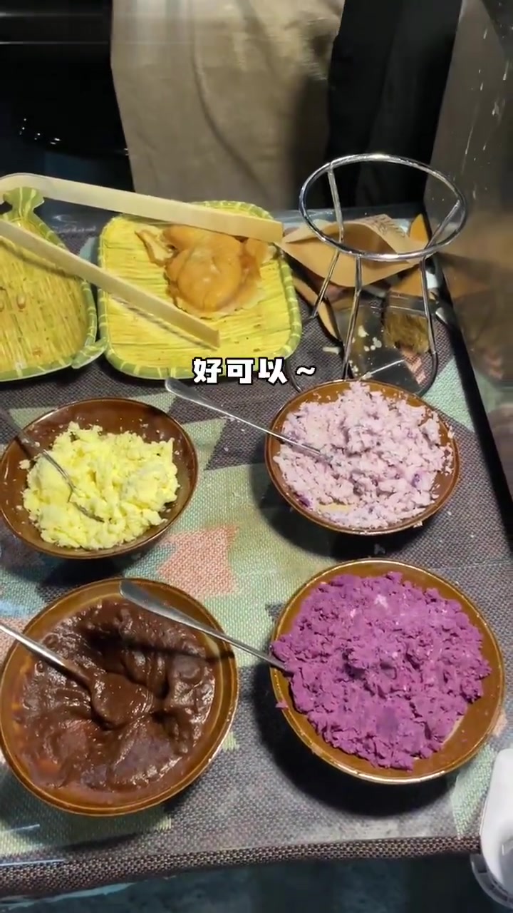 和老板头套一样的鲷鱼烧加了芝士芋泥紫薯