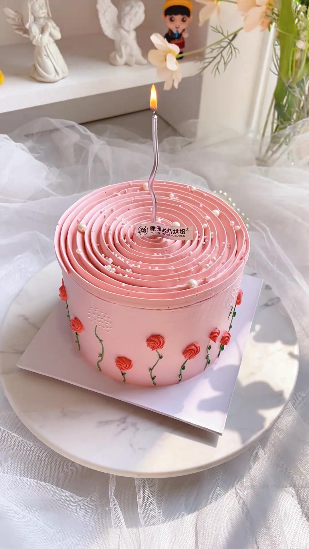 拥有少女心的粉色蛋糕，ins风蛋糕，简单易上手！