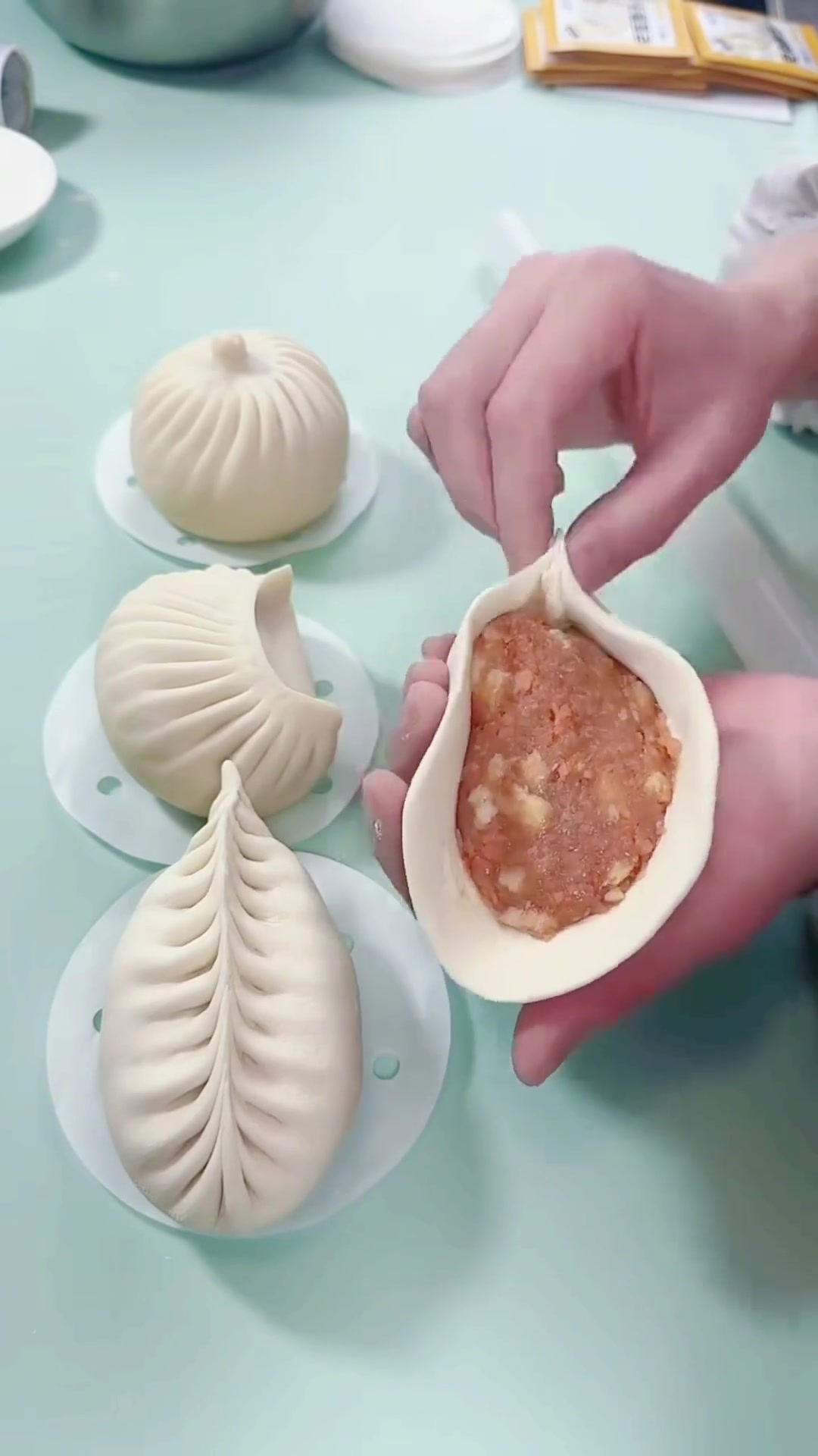 柳叶包麦穗包手法慢动作