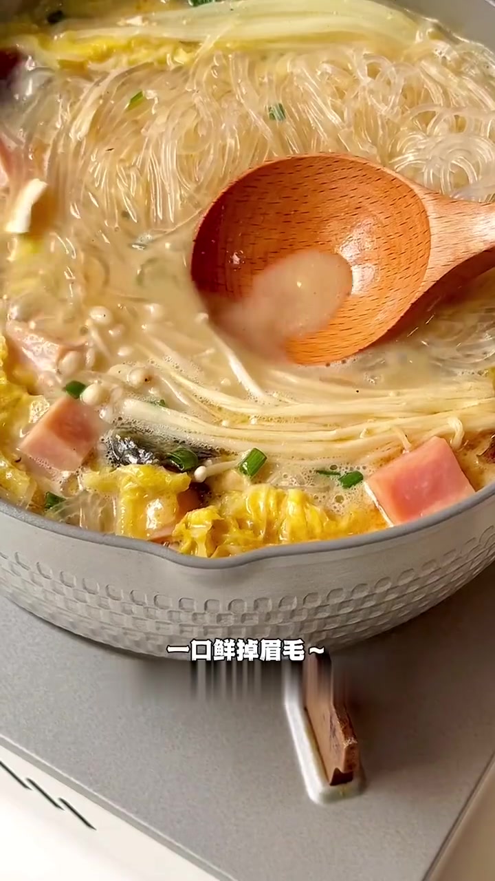 经典粤菜:上汤粉丝娃娃菜,汤鲜味甜
