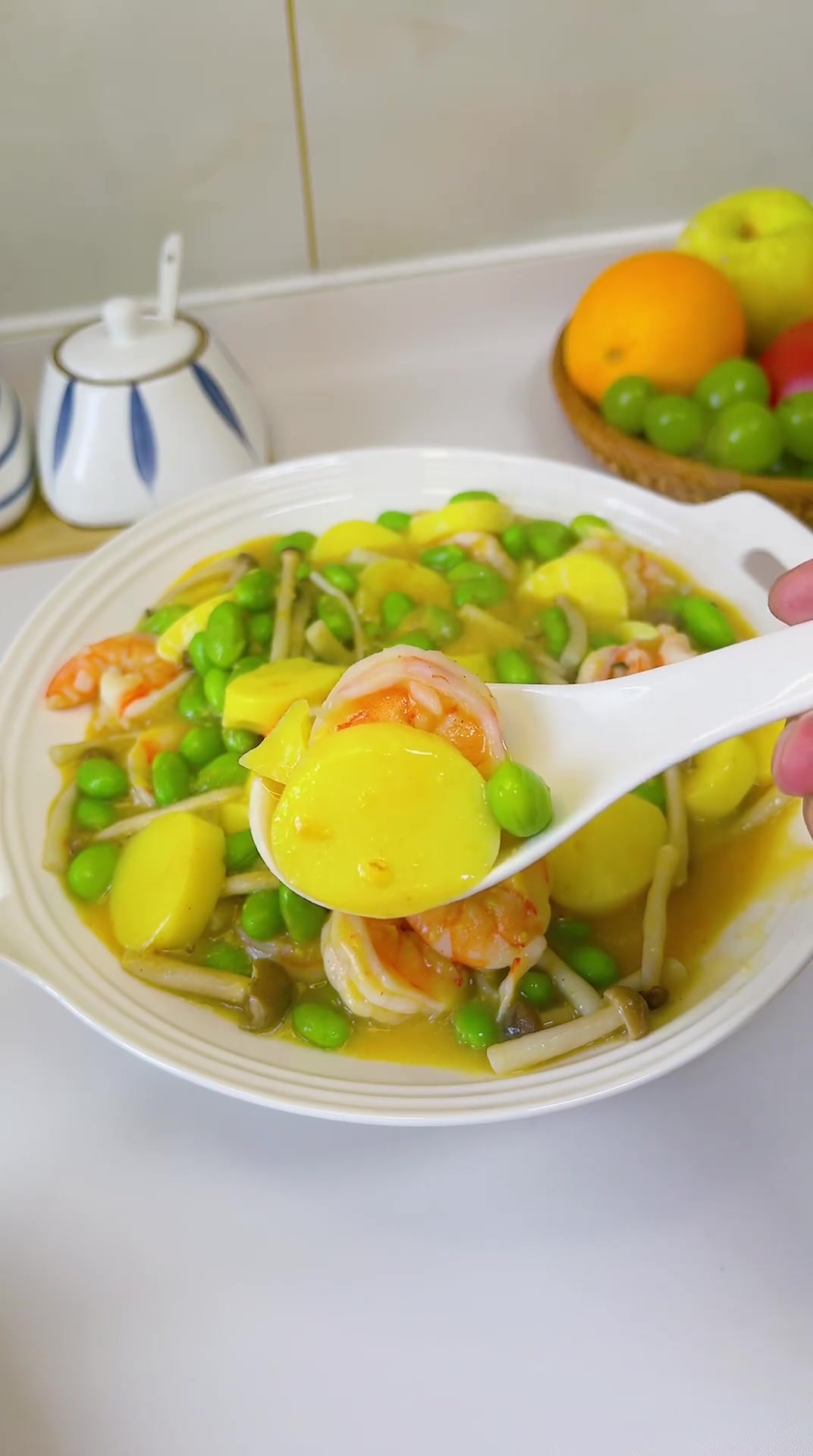 每周都会做两次的虾仁烩玉子豆腐,营养丰富,全家人都爱吃