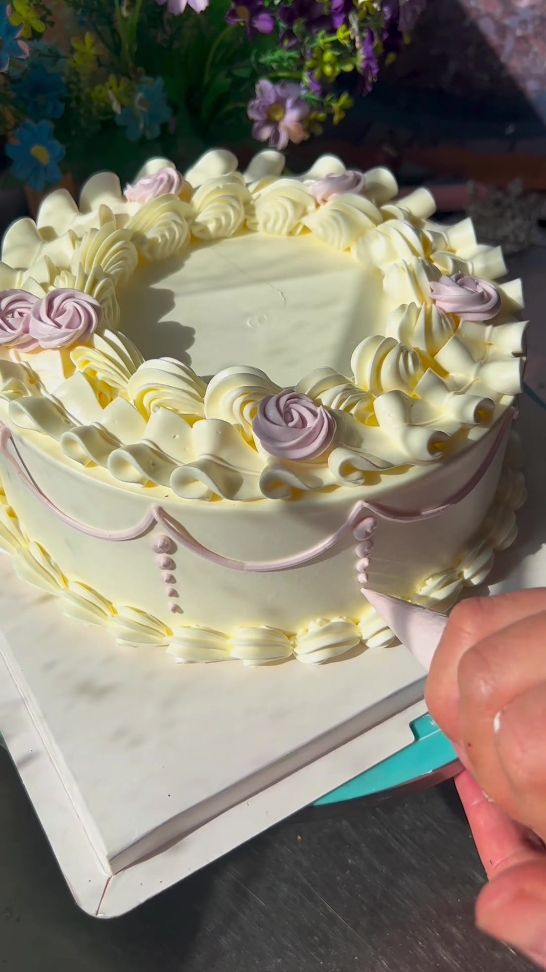 13寸的小清新生日蛋糕一看就会,漂亮吗?