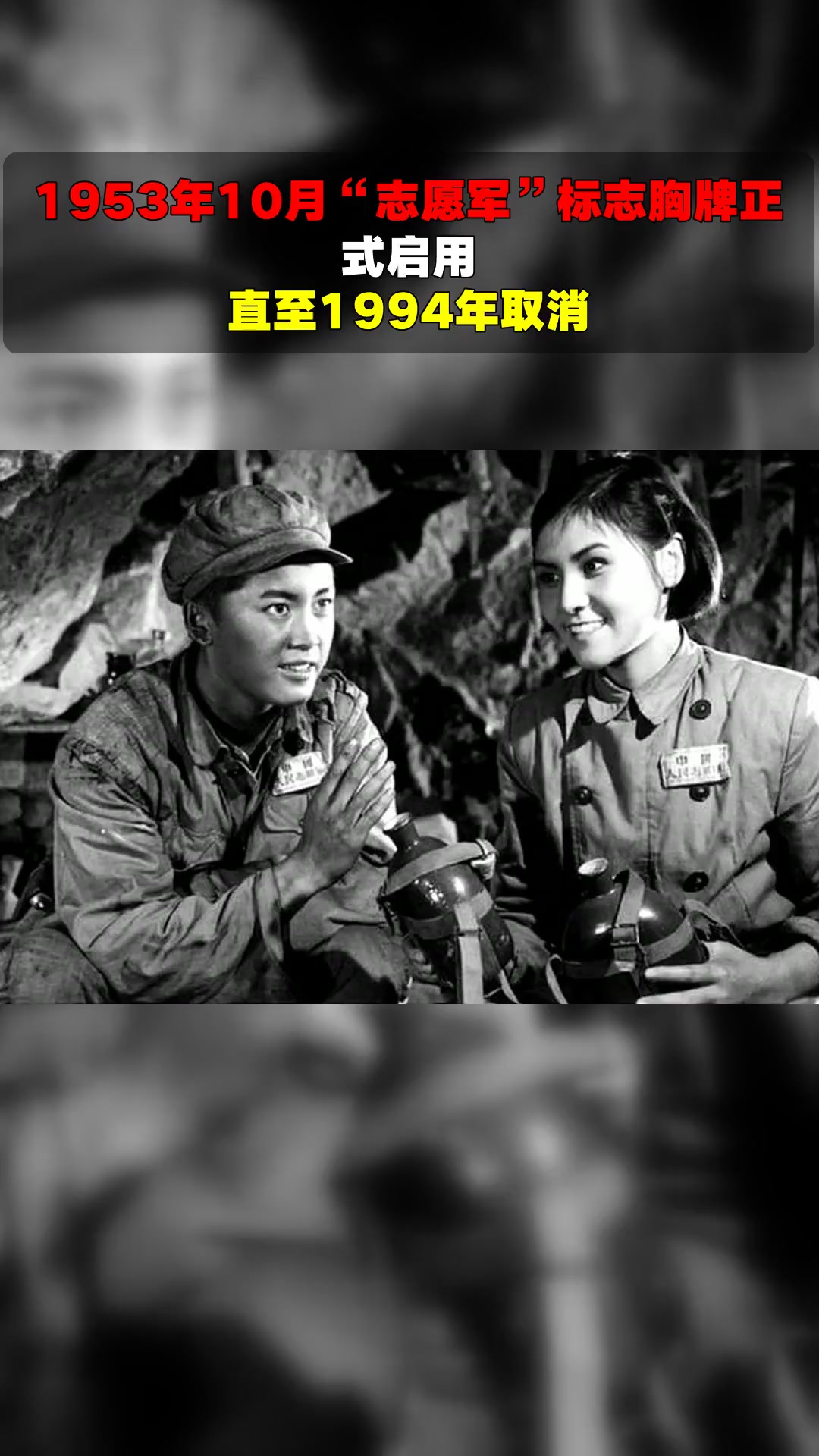 1953年10月“志愿军”标志胸牌正式启用,直至1994年取消