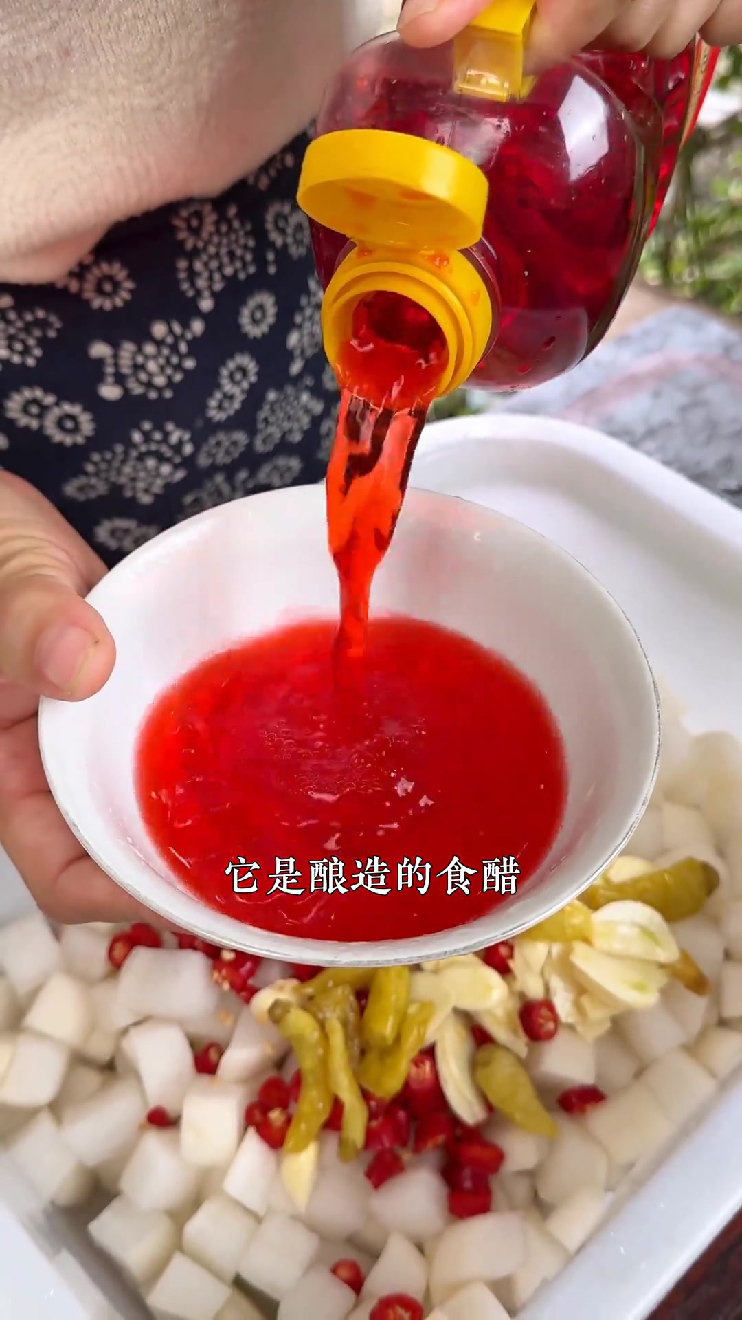 清脆爽口泡菜萝卜块，配稀饭面条超合适