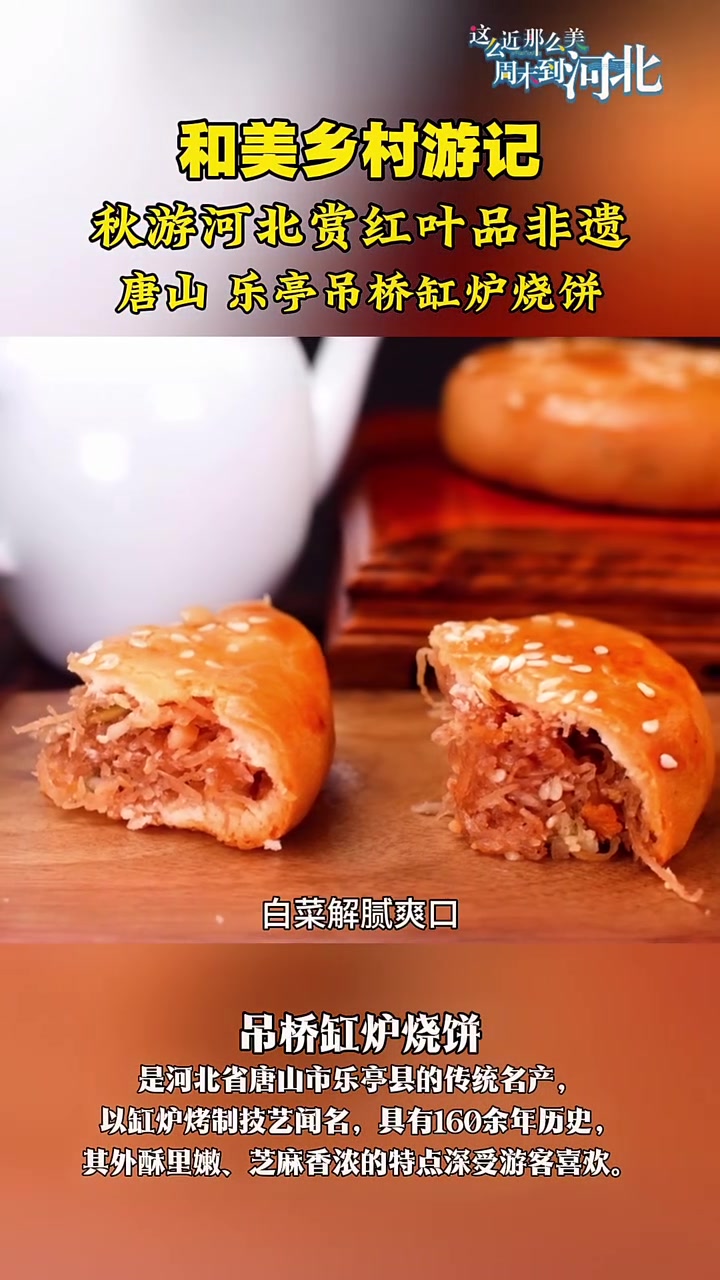 第33集｜和美乡村游记｜秋游河北赏红叶品非遗—唐山乐亭吊桥缸炉烧饼