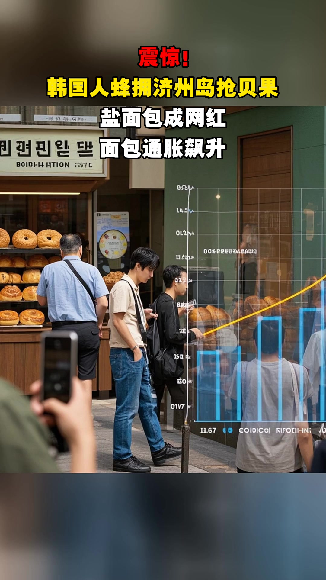 震惊!韩国人蜂拥济州岛抢贝果,盐面包成网红,面包通胀飙升