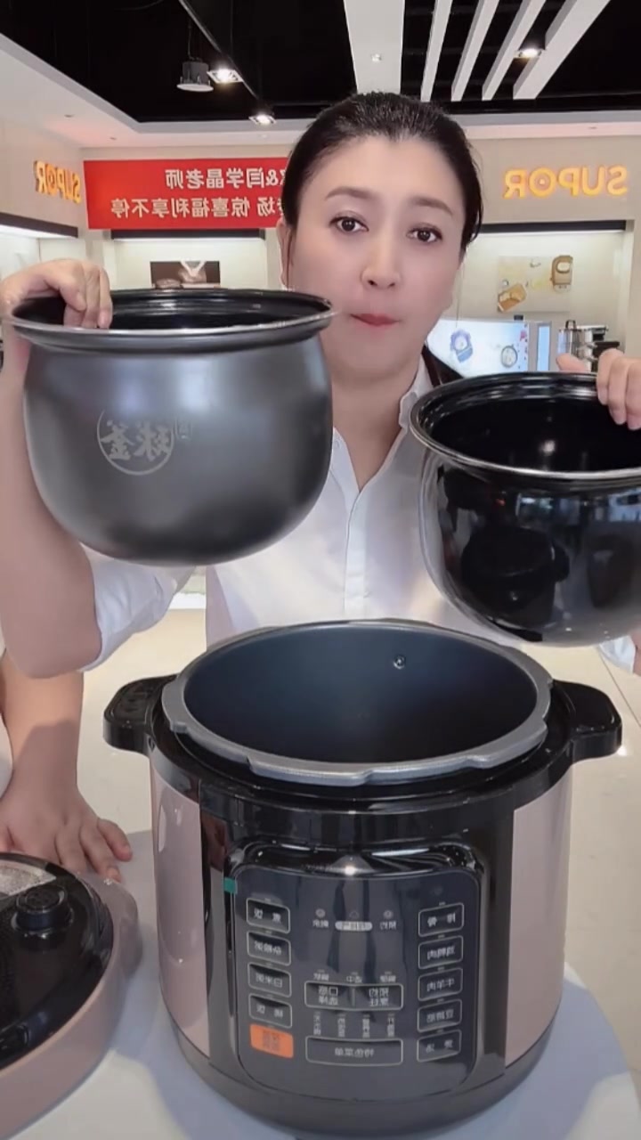 苏泊尔6升电压力锅,双球釜内胆多功能不粘锅,煲汤快做饭快一锅多用