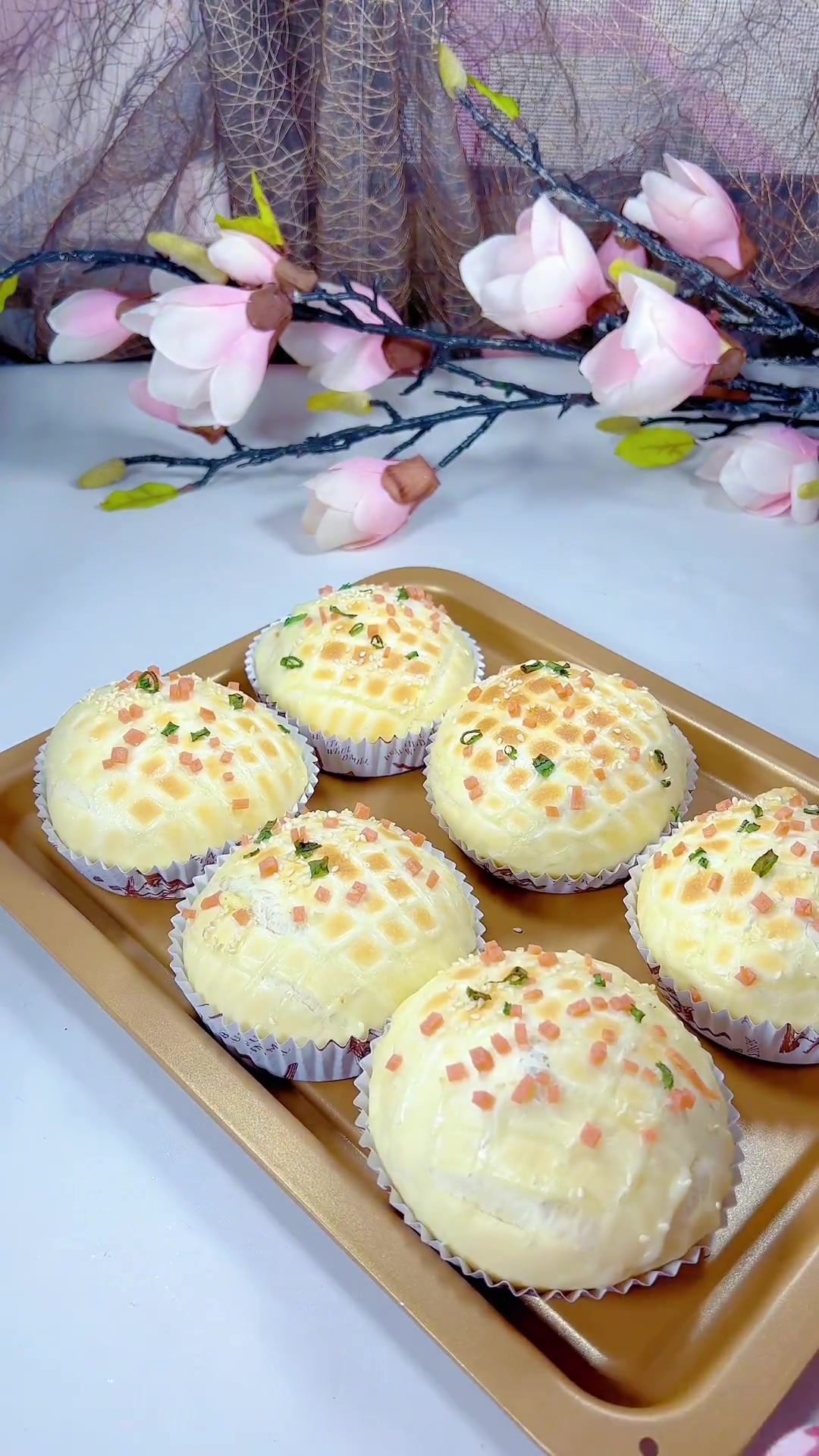 咸口肉松面包教程，内馅丰富，喜欢别错过