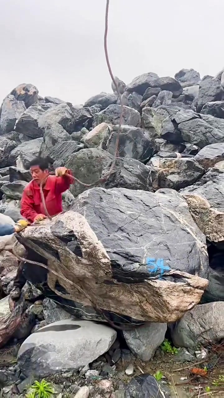 泰山石庭院造景效果 视频最后有成品案例 泰山石 庭院景观石 鱼池假山