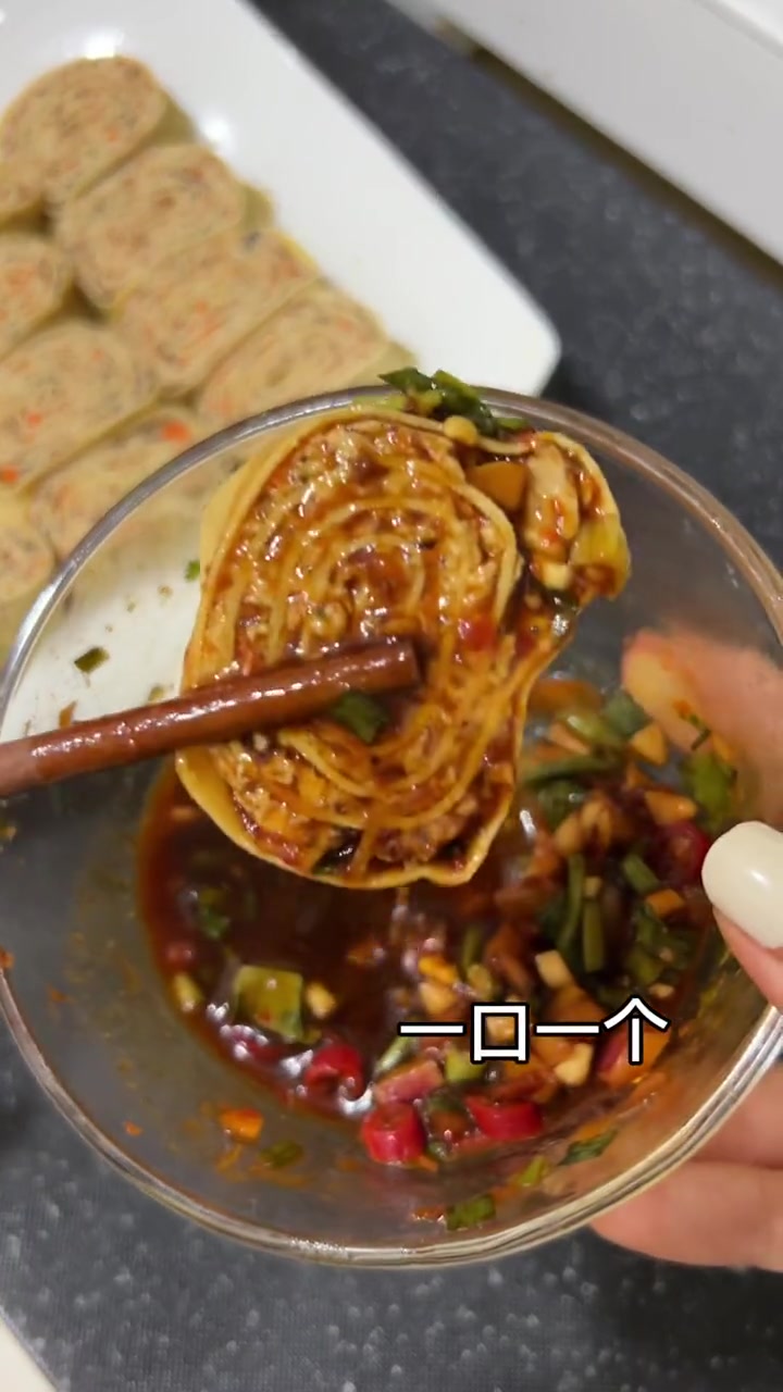 豆皮鸡肉卷，简单好吃还高蛋白