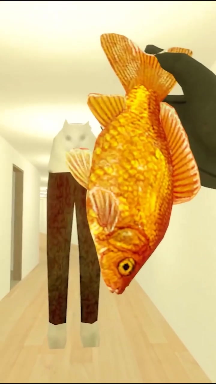 小猫想吃鱼？卡通角色的搞笑日常！