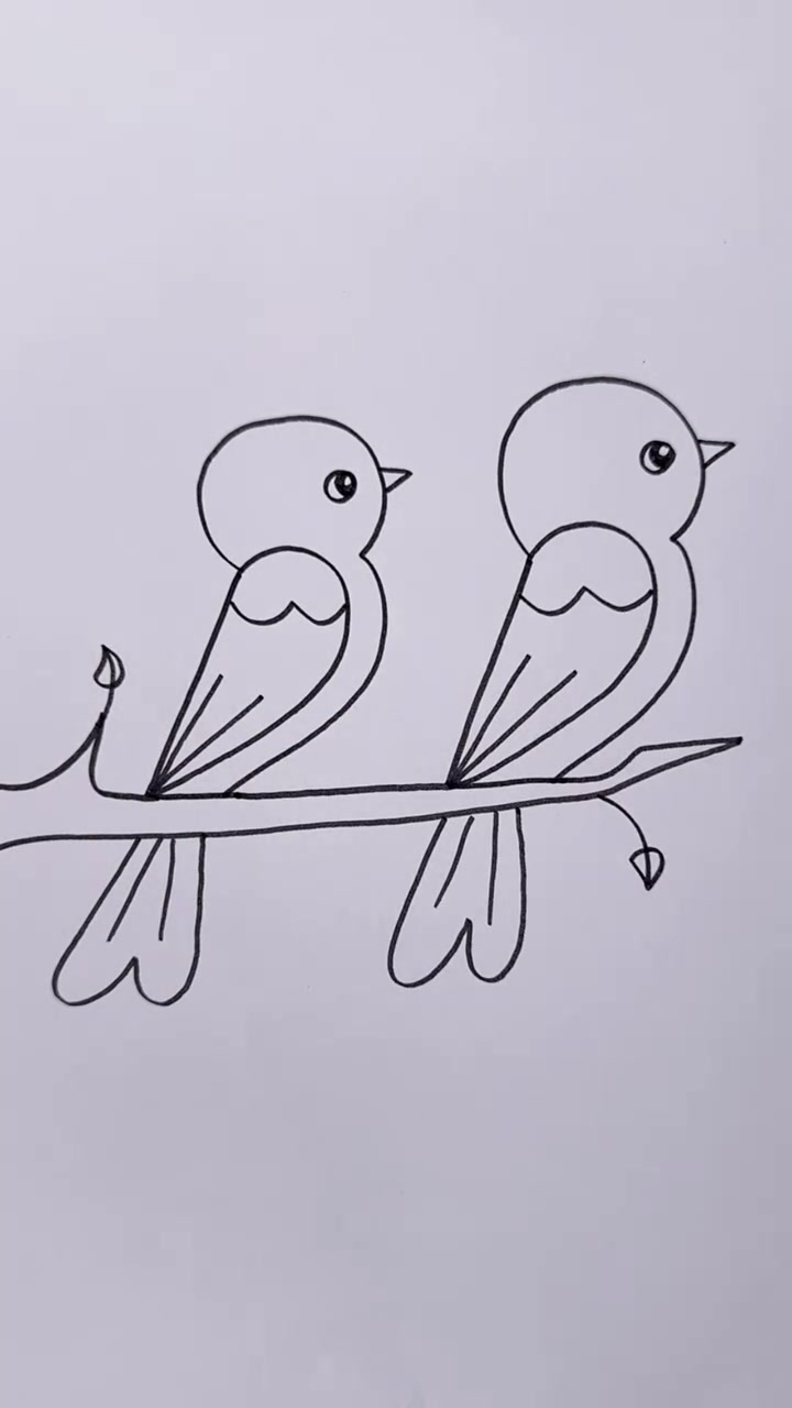 用数字123画小鸟，简单又好看！简笔画 幼儿园手工 幼儿美术
