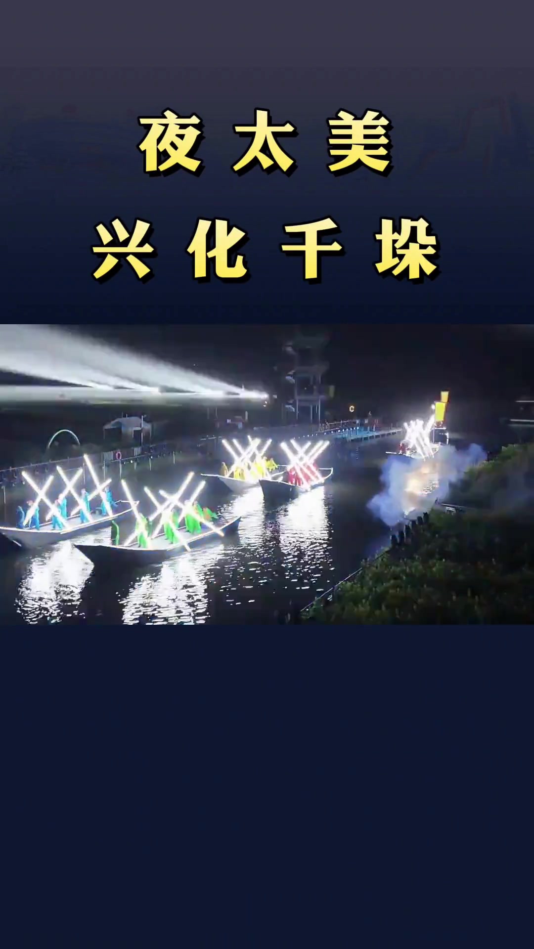 兴化千垛菜花风景区的夜景太美啦