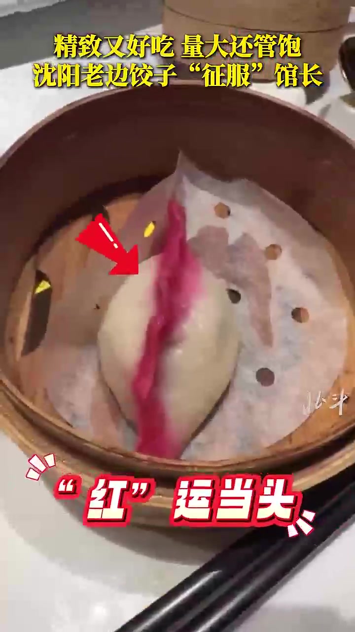 10月31日,沈阳。精致又好吃,量大还管饱,沈阳老边饺子“征服”馆长。(北斗融媒)振兴新突
