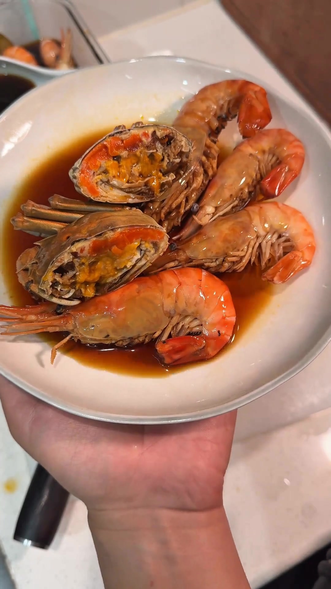 熟醉虾蟹味甜酒香浓，没泡够时间就被吃光