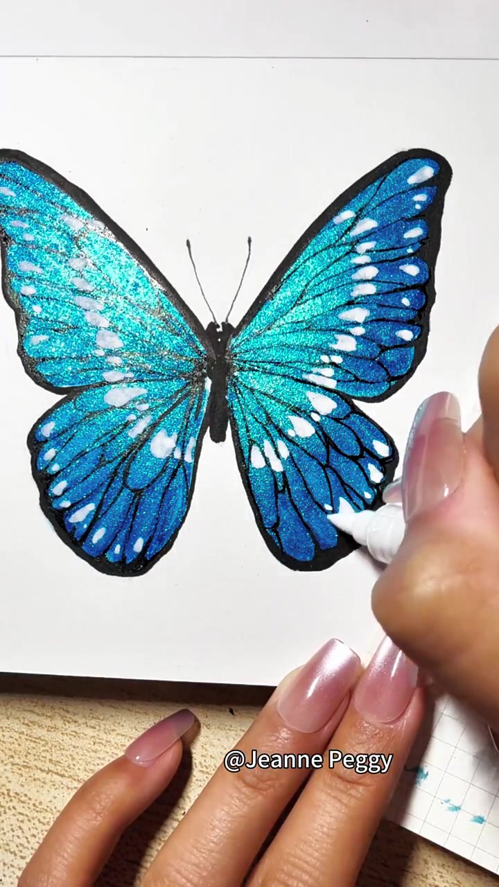 手绘蝴蝶教程，闪蝶