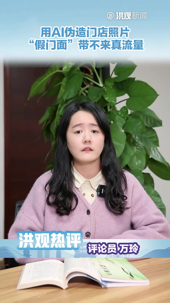 洪观热评:用AI伪造门店照片 “假门面”带不来真流量(评论员 万玲)