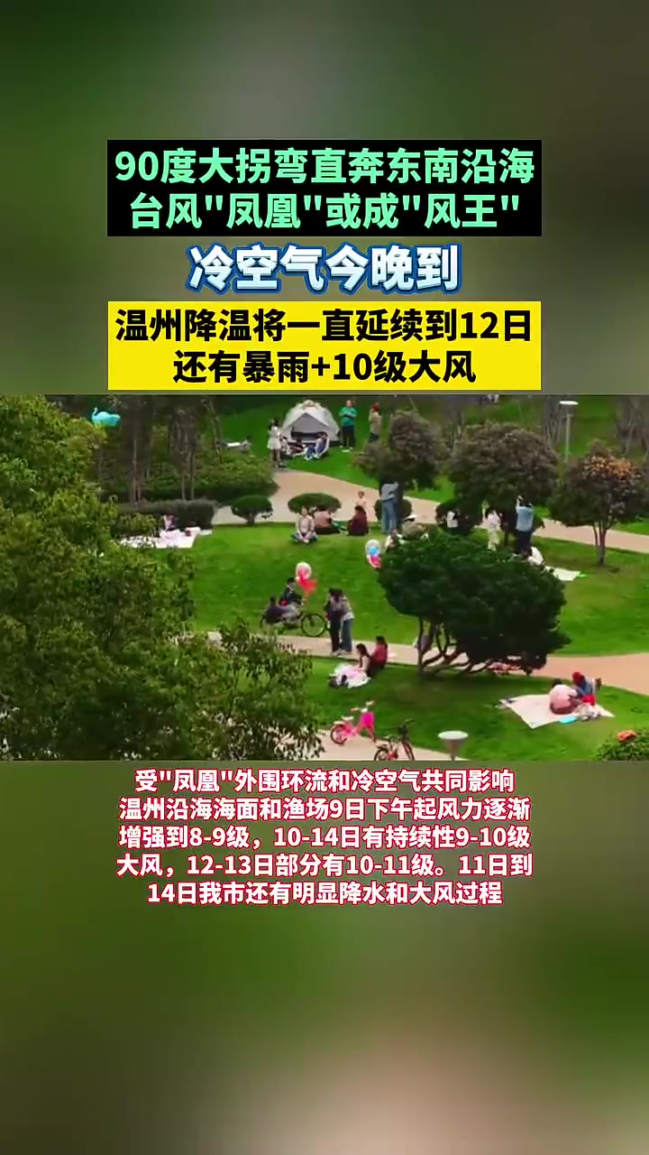冷空气今晚到台风“凤凰”路径突变!温州将有暴雨和10级大风!
