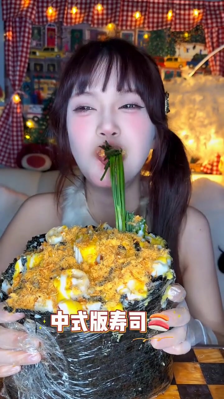 半夜被寿司馋疯了！做个巨无霸寿司卷犒劳一下自己