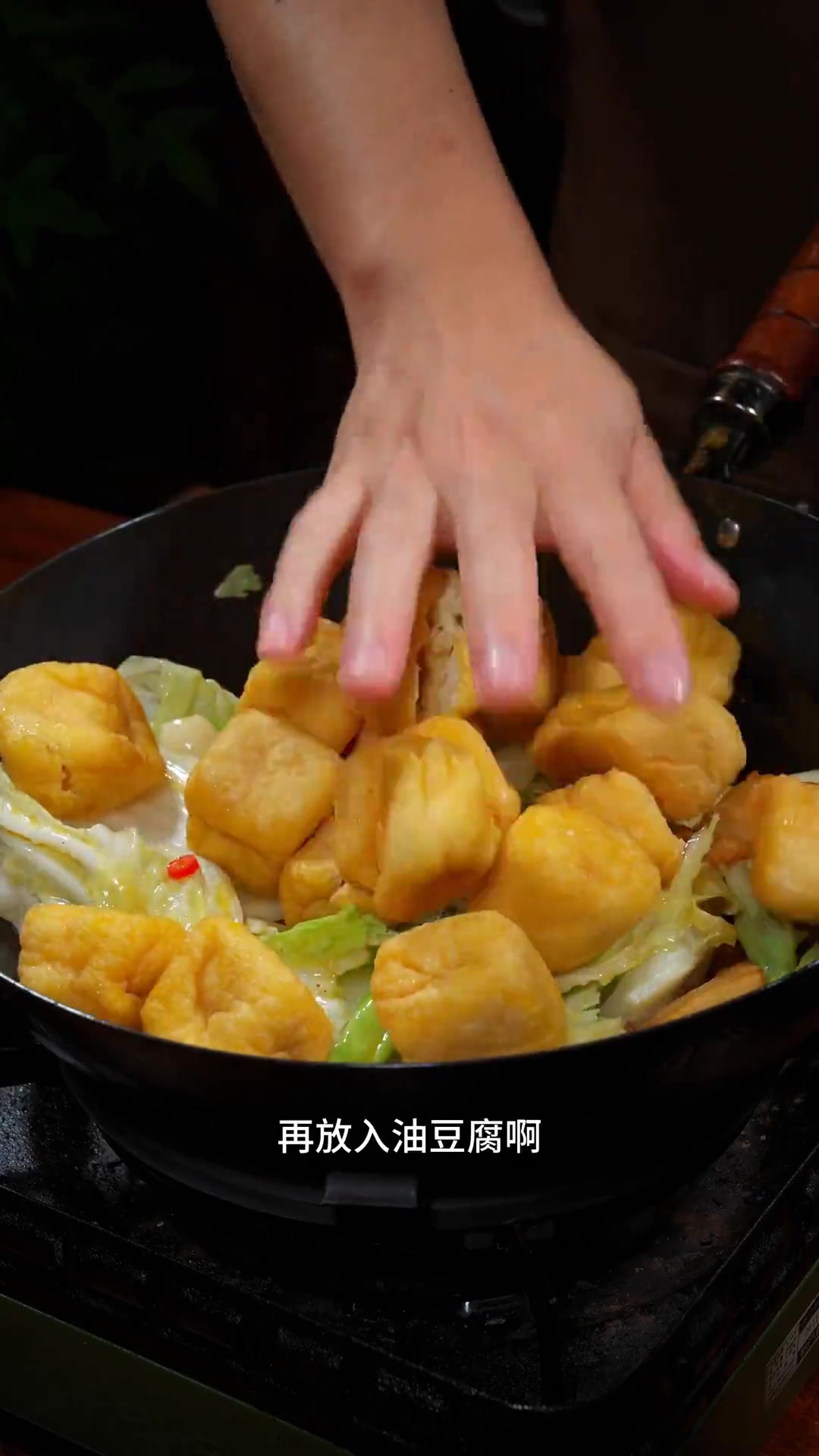 大白菜炖油豆腐 大白菜烧油豆腐好吃又好看