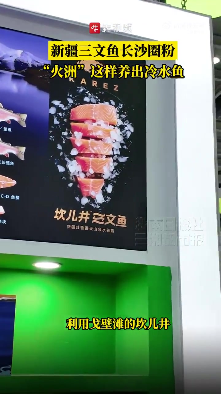 「新疆三文鱼长沙圈粉,“火洲”这样养出冷水鱼|一起逛农博」在长沙也能吃到新疆的三文鱼了!第