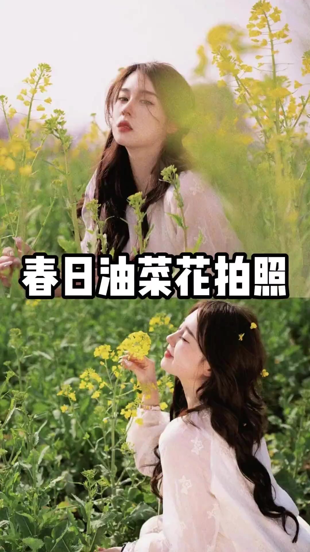 油菜花拍照技巧来啦!快艾特姐妹学起来