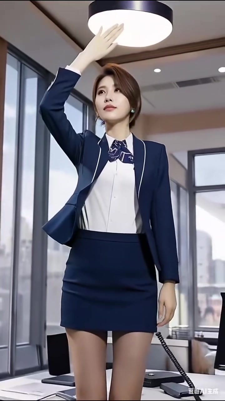 OL职业装。制服丝袜美腿。AI动图1036期。长腿美女壁纸