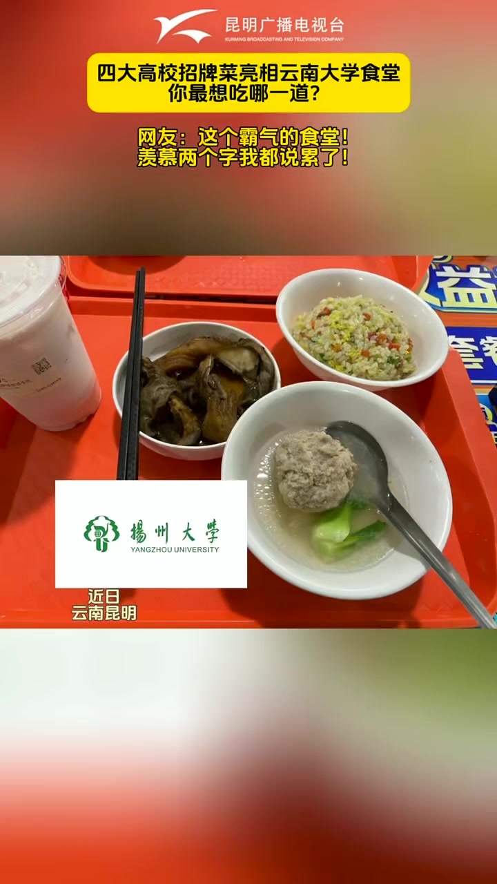 四大高校招牌菜亮相云南大学食堂 你最想吃哪一道?网友:这个霸气的食堂!羡慕两个字我都说累了