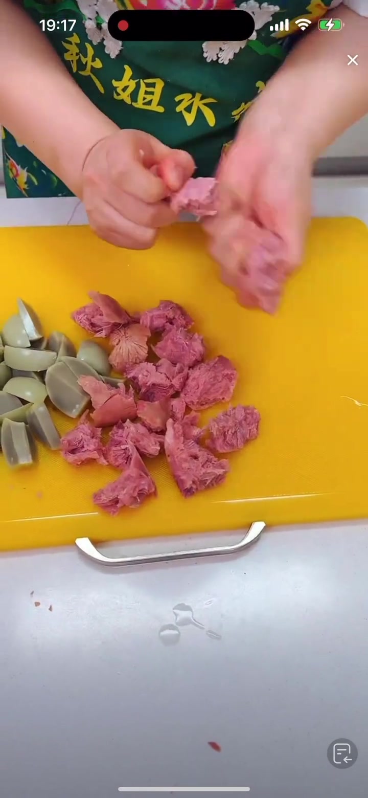 实蛋炒火腿，孜然炒肠，视频结尾有配方哦