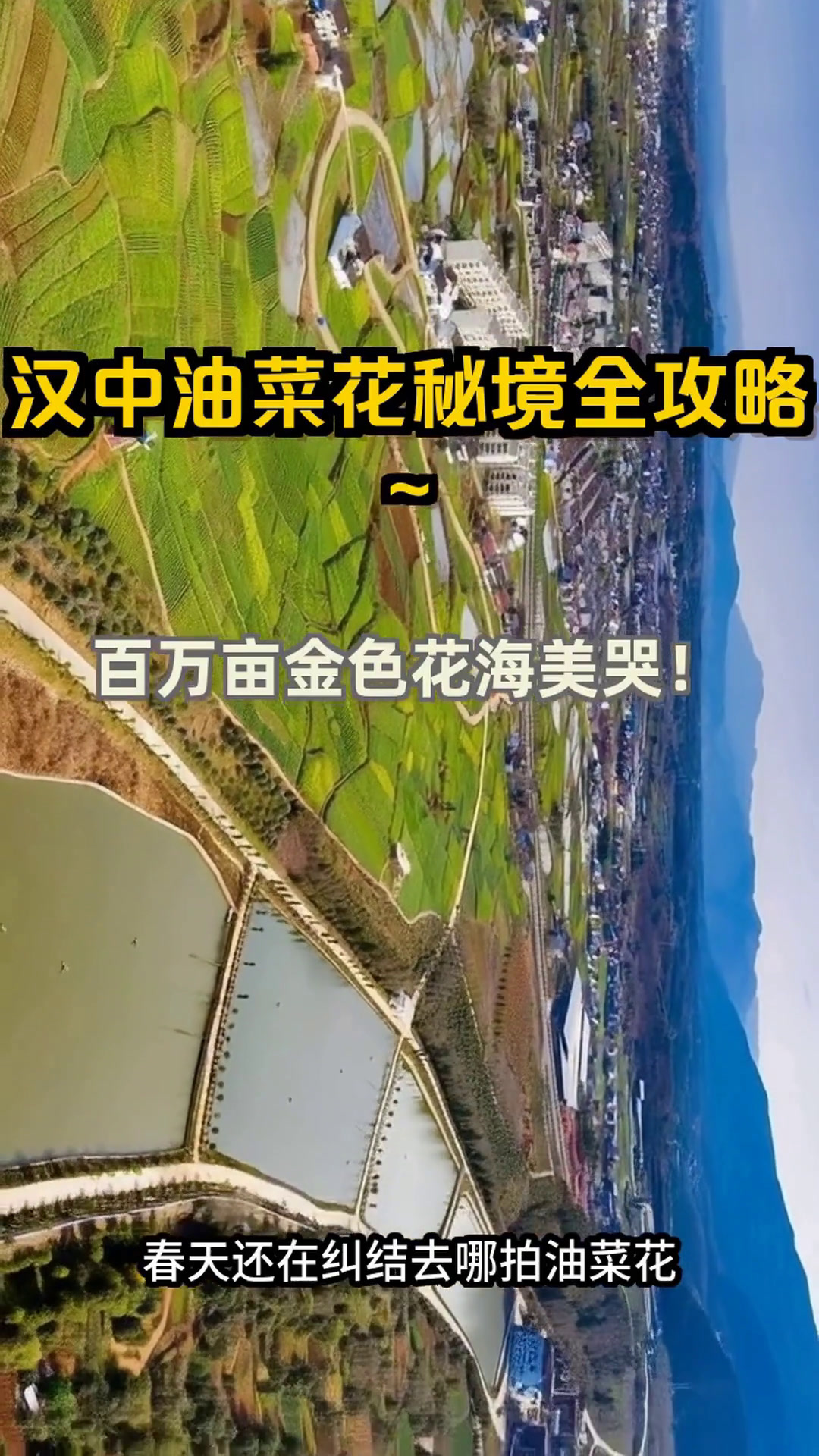 汉中油菜花海绝了!5个秘境观花点+2条私藏路线,错过等一年