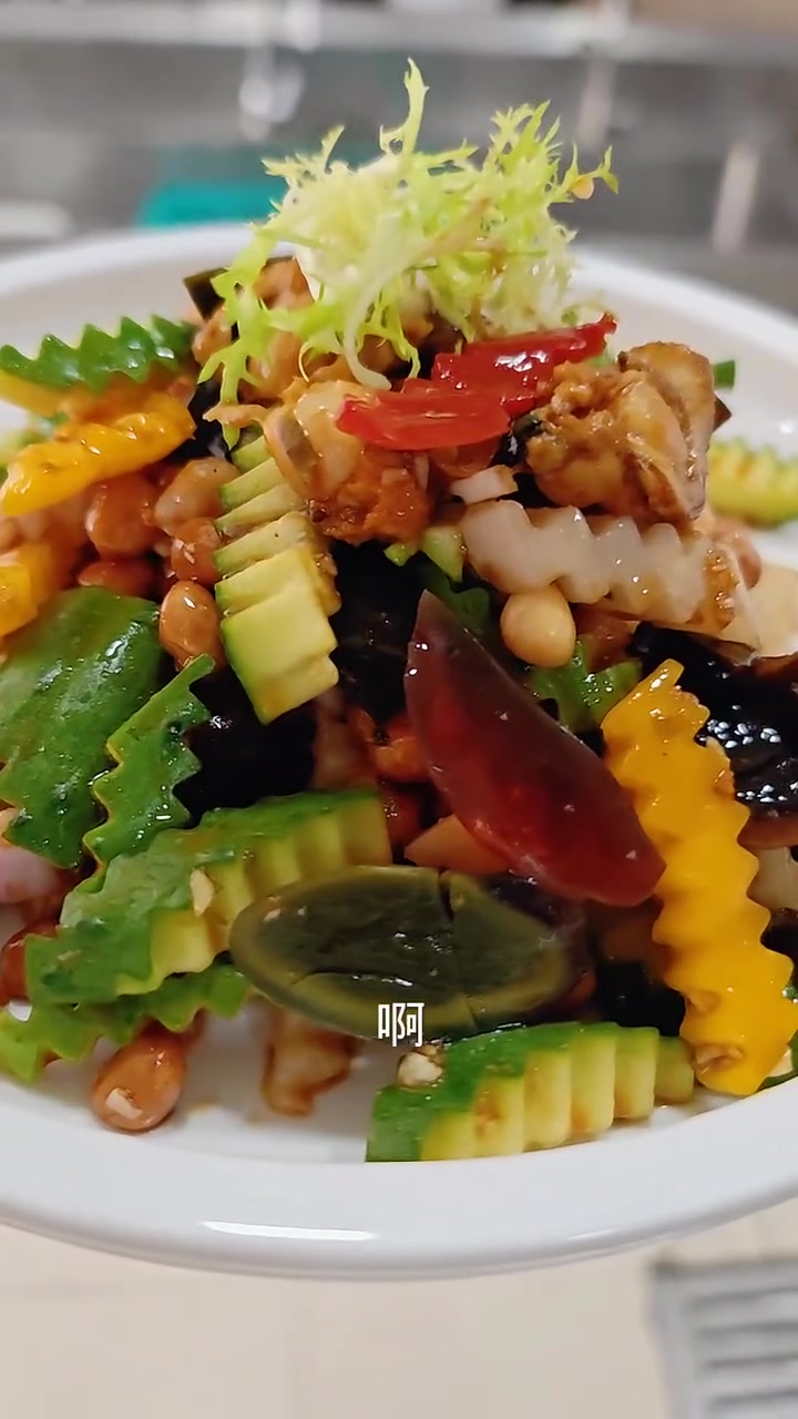 老醋六样上桌！这菜解腻超下饭