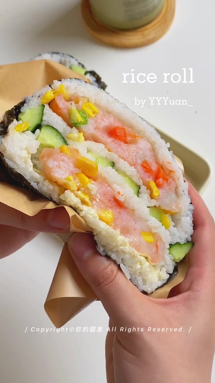 双层虾饼饭团三明治｜超厚实！QQ弹弹我好爱！