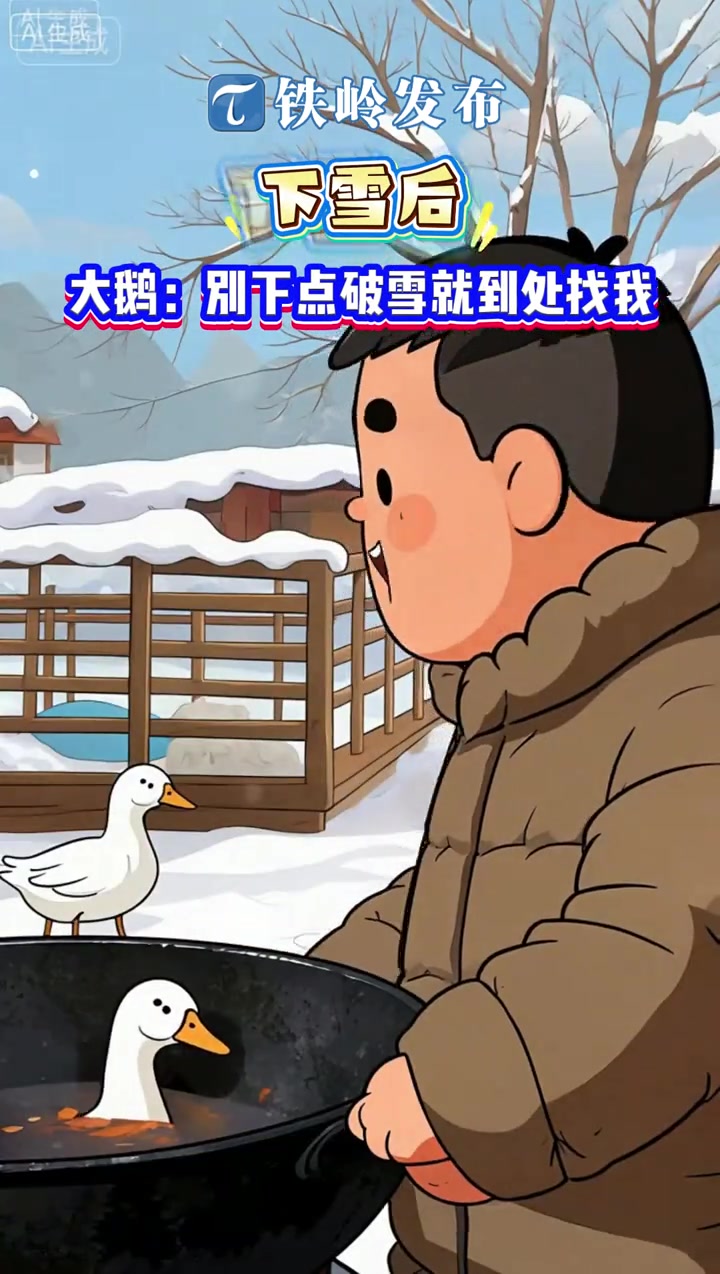 下雪后 大鹅:别下点破雪就到处找我