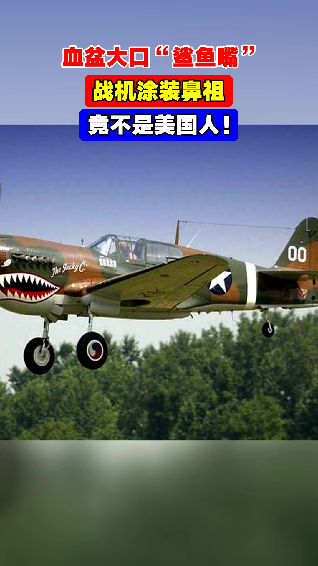 血盆大口“鲨鱼嘴”,战机涂装鼻祖,竟不是美国人!