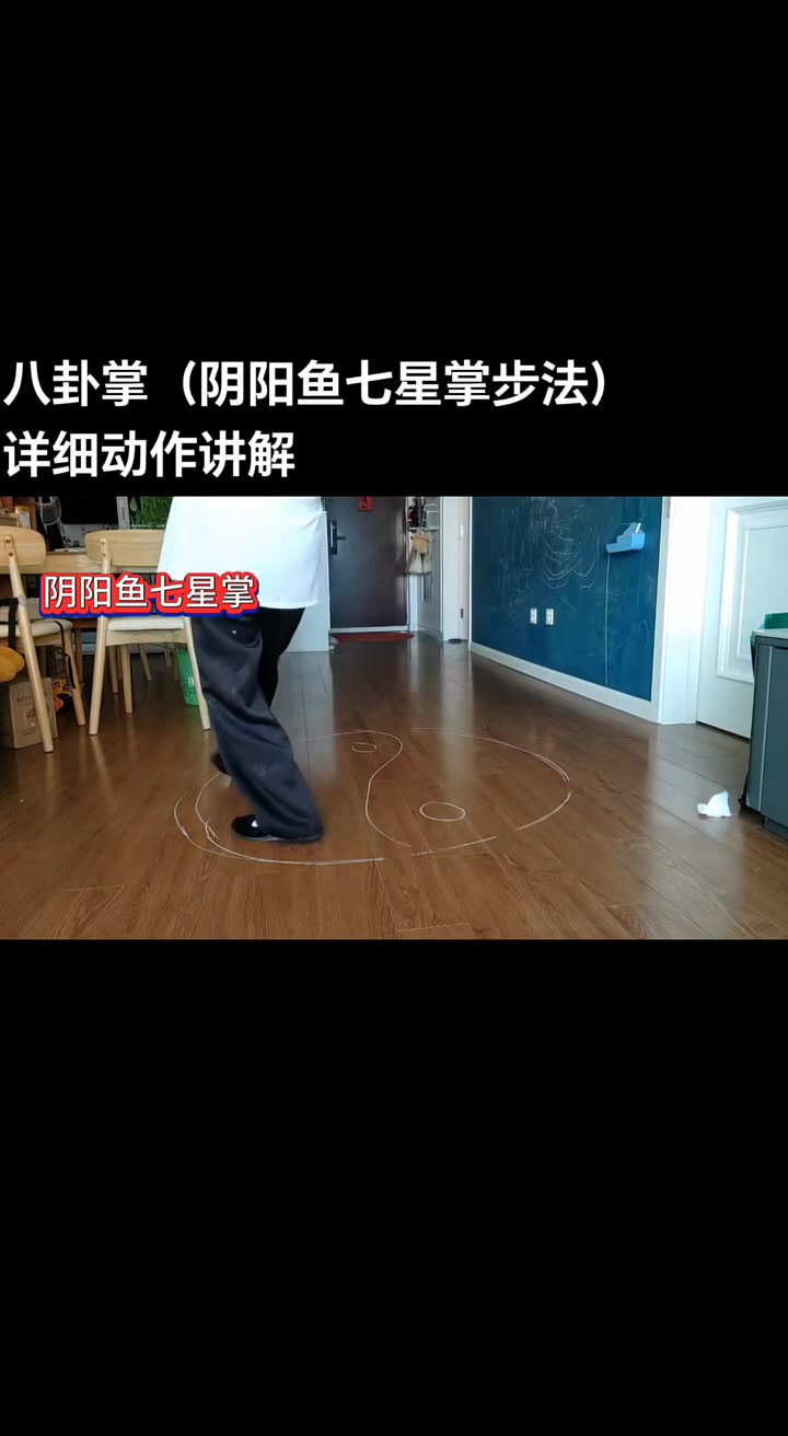 八卦掌阴阳鱼七星掌步法讲解