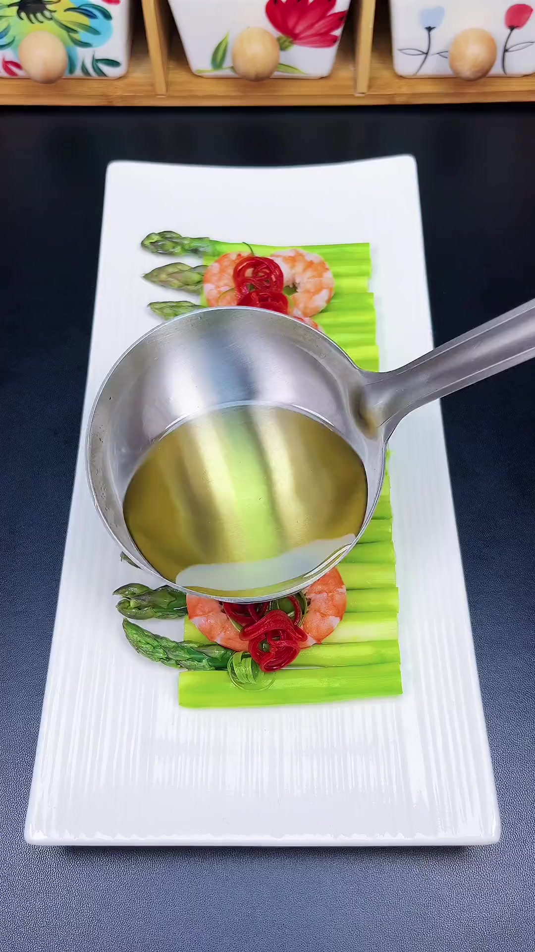 虾仁减脂餐的摆盘