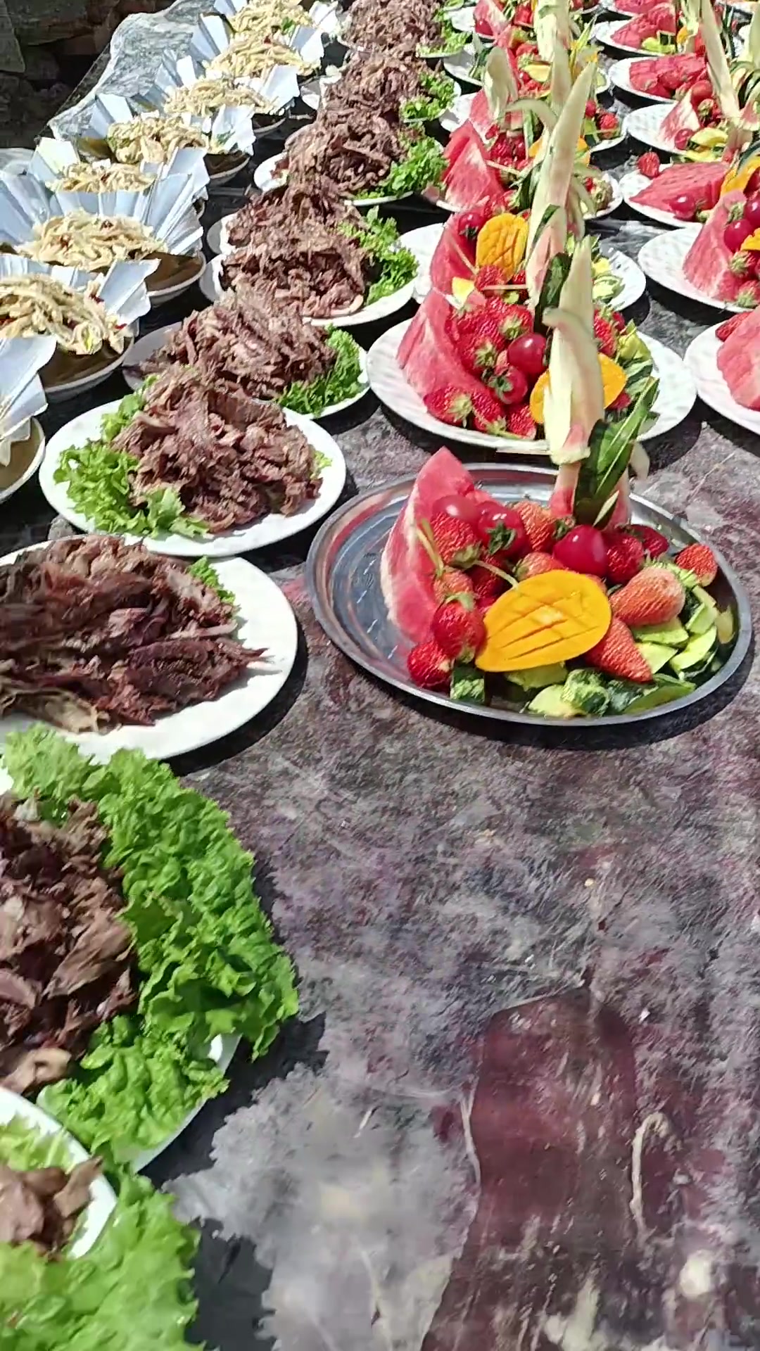 下乡包桌农村宴席,吃大席,准备开饭了