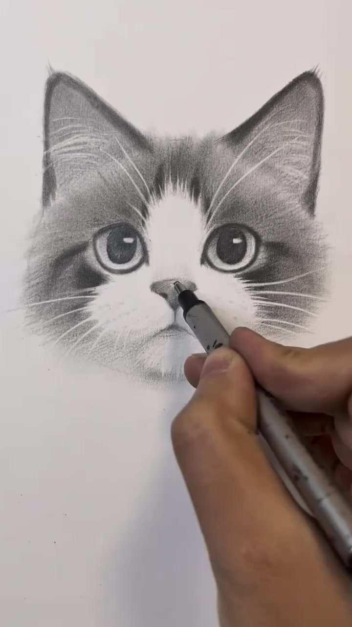 超可爱的猫咪详细素描教程