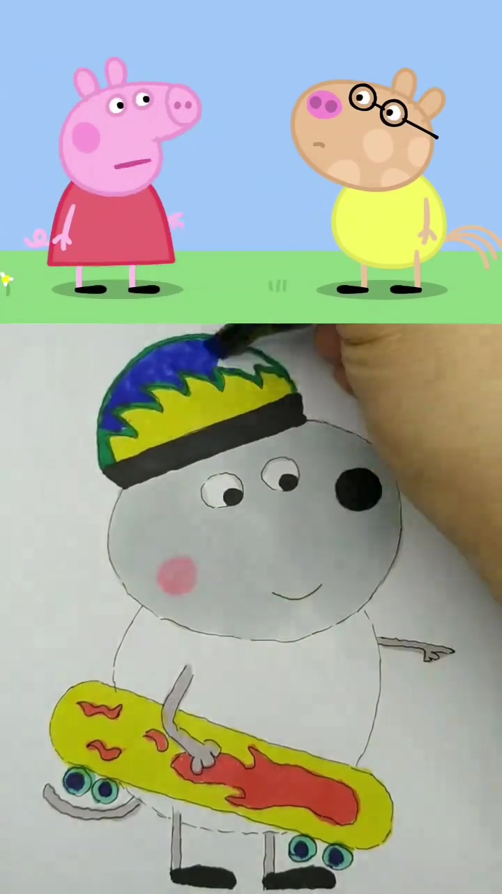 小猪佩奇简笔画手绘教程，简单易学超可爱