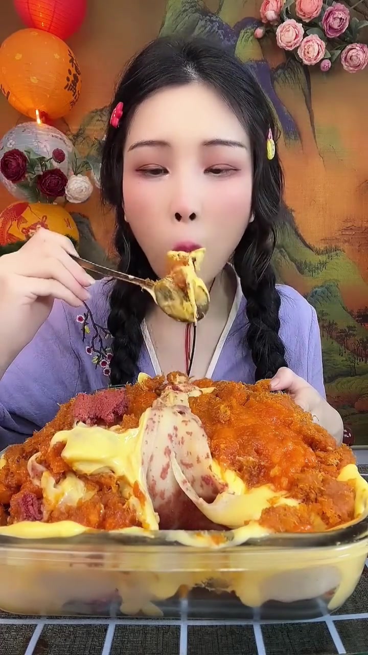 咸蛋黄肉松麻薯盒子蛋糕果冻,一口超满足!