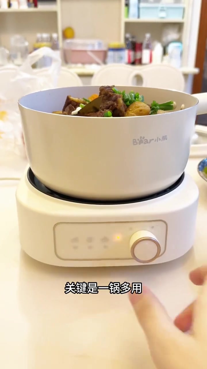 小熊电煮锅这也太适合一个人吃火锅或螺蛳粉咯