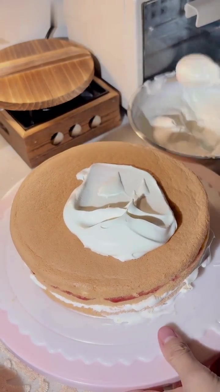 粥的生日，我在家给自己做了个0%还原的双层大蛋糕