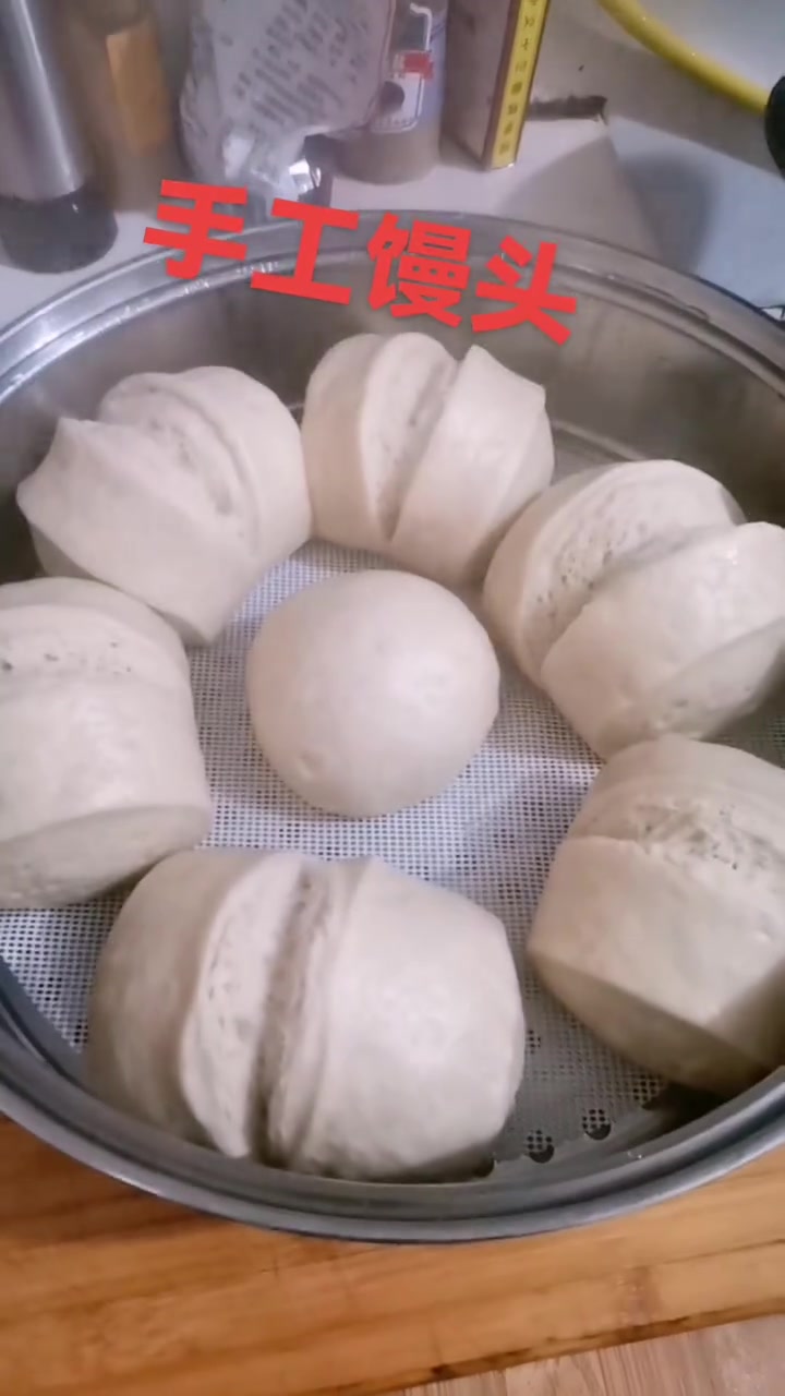 自家磨面手工蒸馍,无添加,孩子爱吃累也开心