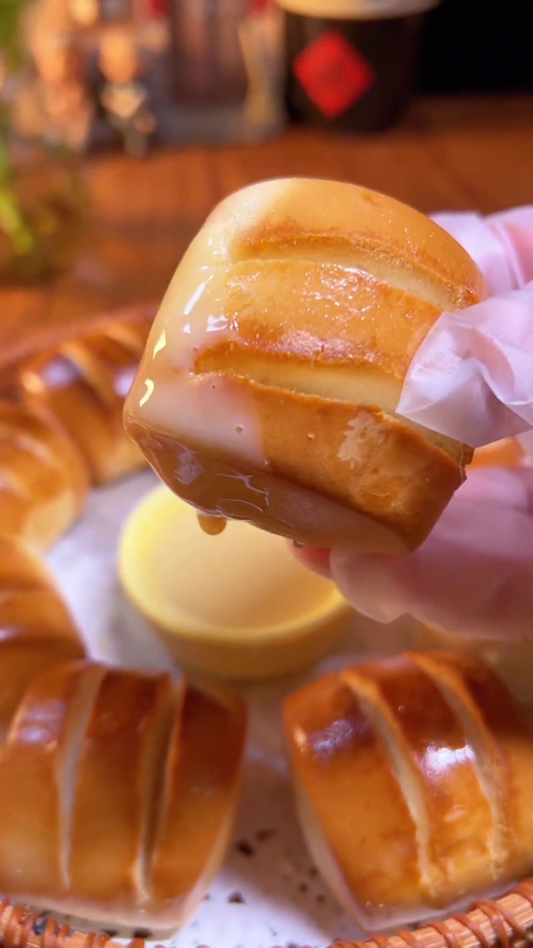 空气炸锅烤奶香馒头，外酥里软蘸炼乳绝了！
